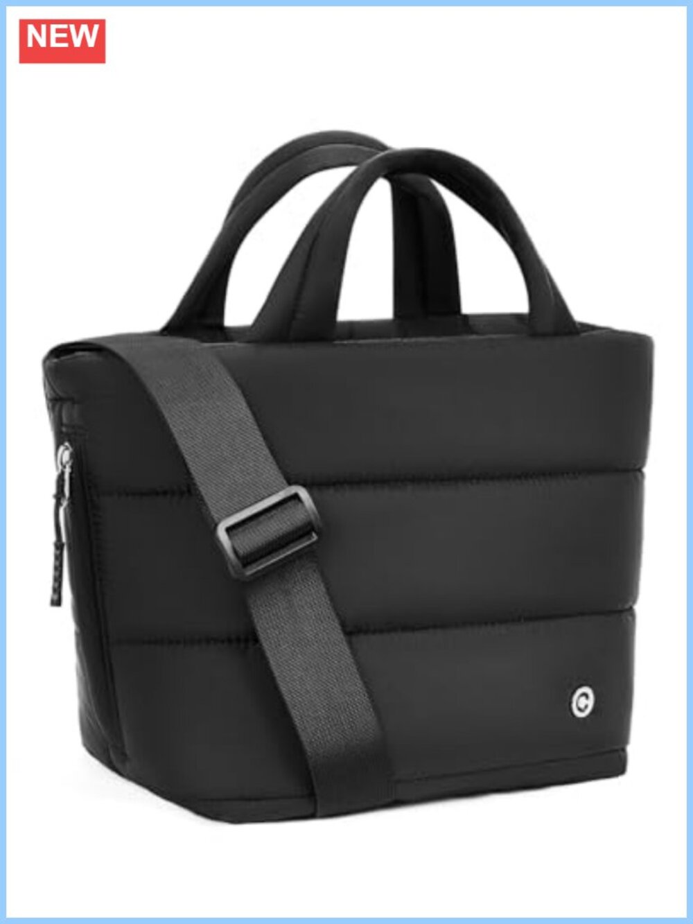 Puffer Tote Bag Quilted Crossbody Puffy Nylon Satchel Travel Handbag